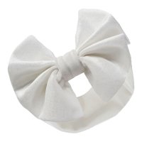 HB114-C: Cream Velour Headband w/Bow